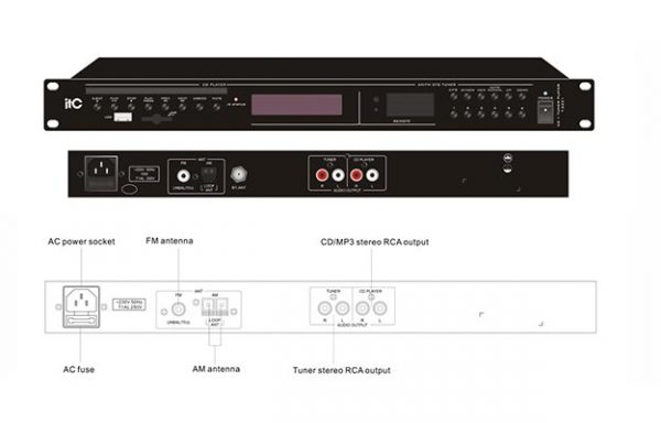 iTC T-2221 CD/MP3 Player with Tuner and Bluetooth